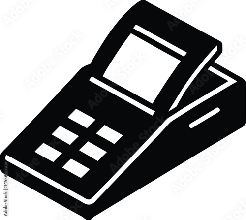 credit card reader on white background