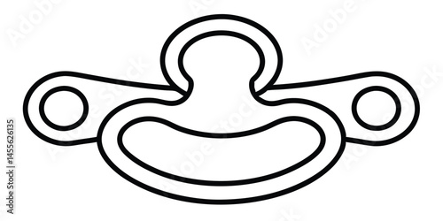 baby pacifier icon silhouette parenting theme vector illustration