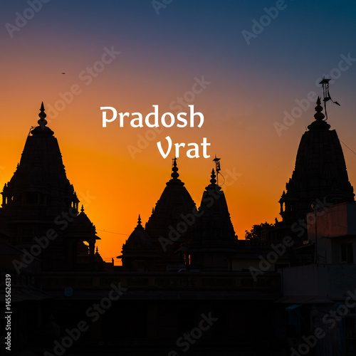 Silhouetted Temples at Suns...