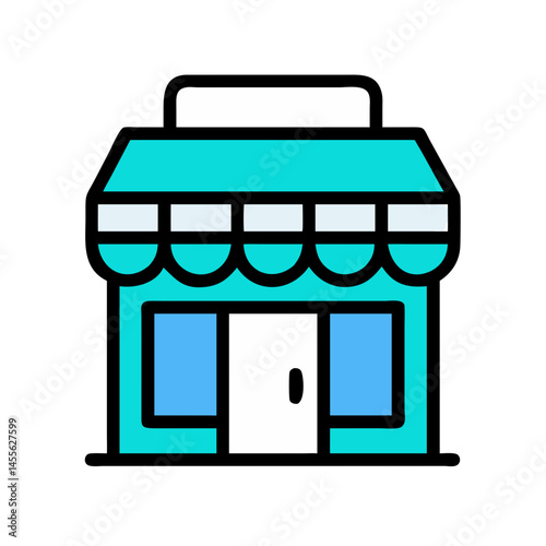 Retail Shop Front Icon Design