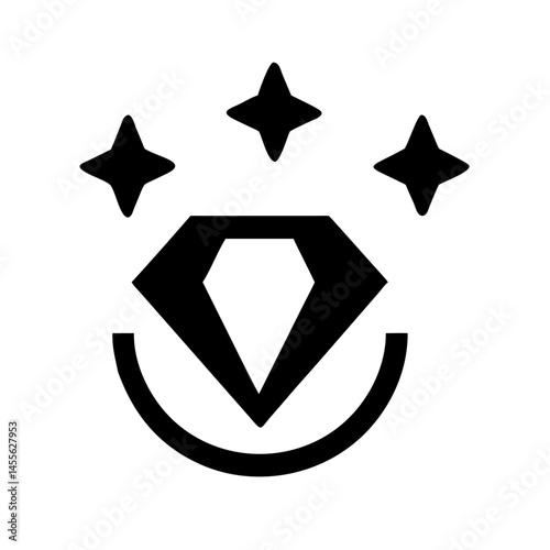 Rounded Diamond Sparkle Icon Design