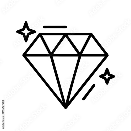 Rounded Diamond Sparkle Icon Design