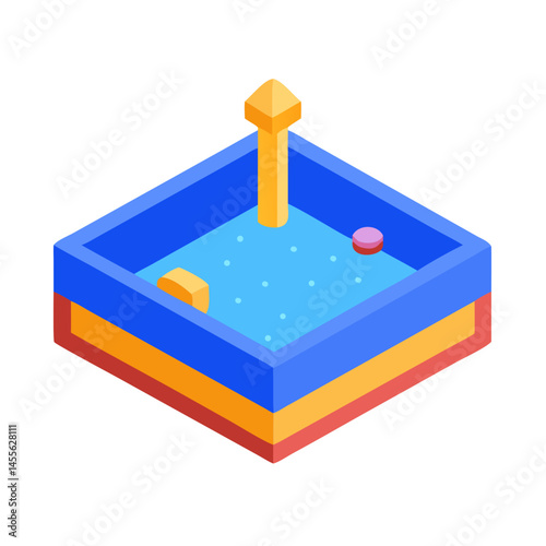 Sandbox Enclosure for Kids Icon Design