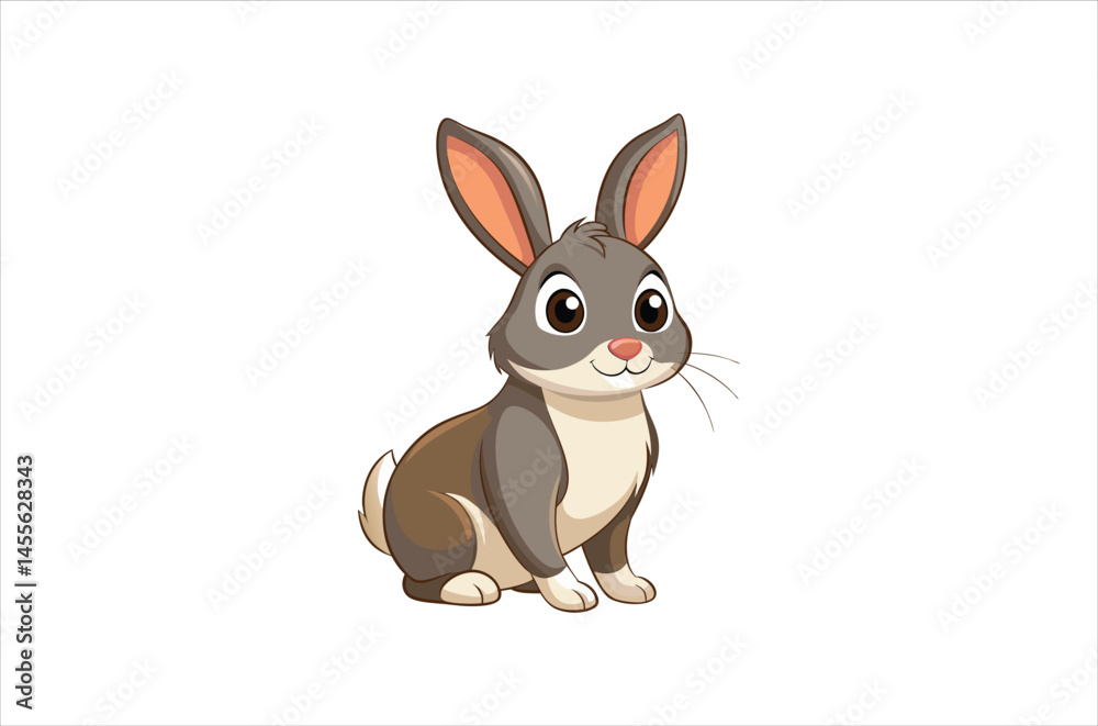 Obraz premium rabbit vector, icon vector illustration, rabbit silhouette of a rabbit isolated on a white background, eps, png, svg, vector