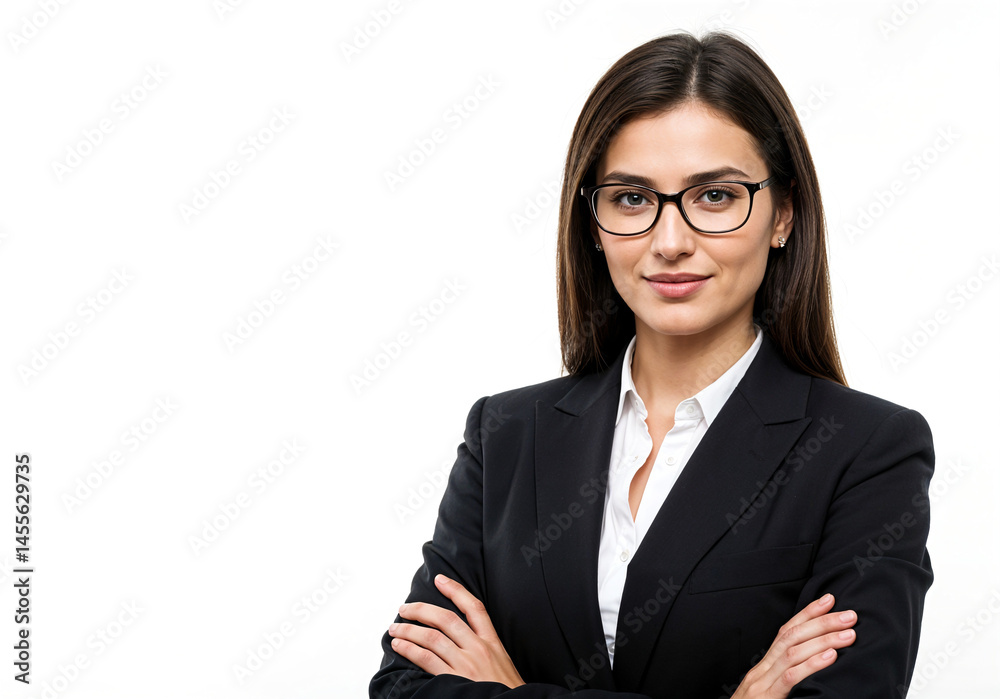 portrait of a modern business lady on a neutral background . Generative AI portrait of a modern business lady on a neutral background . Generative AI