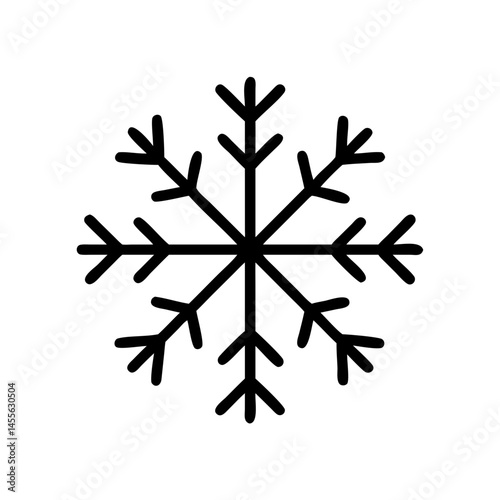 Snowflake Winter Weather Symbol Icon Design