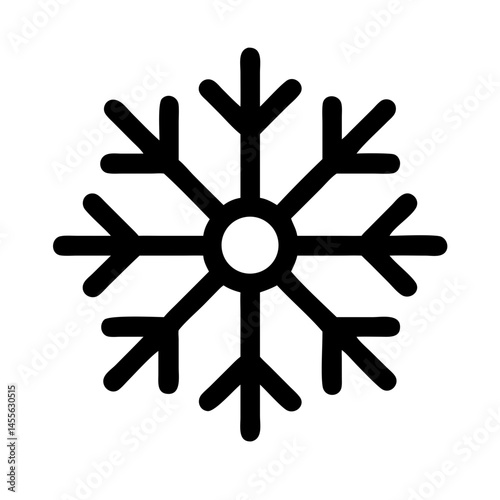 Snowflake Winter Weather Symbol Icon Design