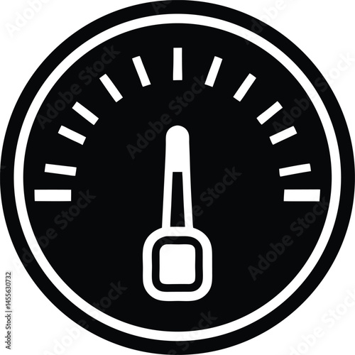 fuel gauge icon on white background  .eps