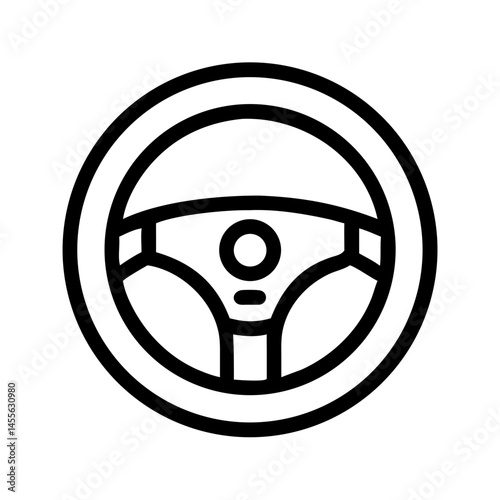 Steering Wheel Control Symbol Icon Design