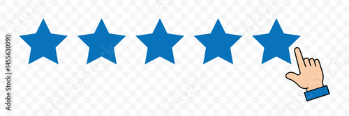 Review stars icon set. Vector star rating icons for feedback and reviews. Customer satisfaction signs. Grade, achievement, rating. Review vector illustration. 