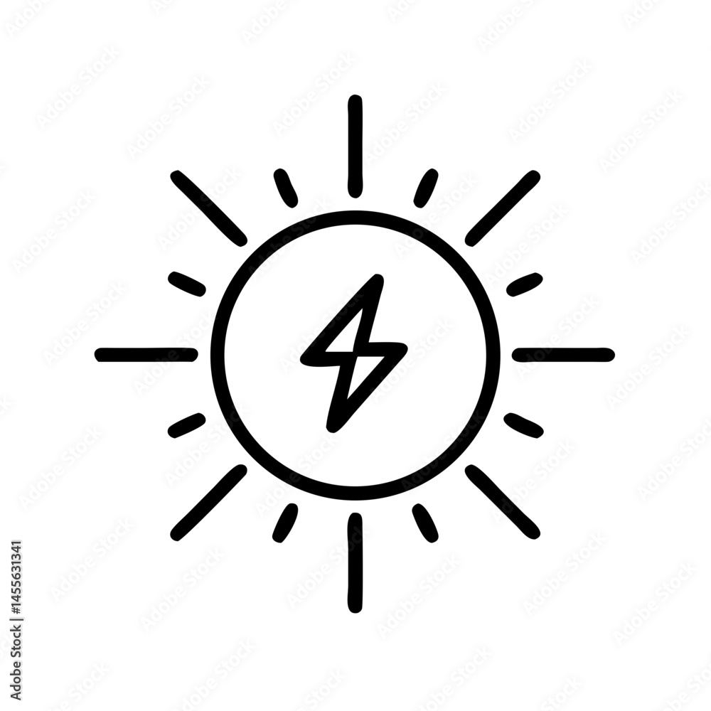Sun Symbol Solar Energy Icon Design Sun Symbol Solar Energy Icon Design