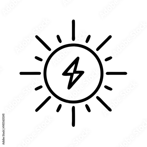 Sun Symbol Solar Energy Icon Design