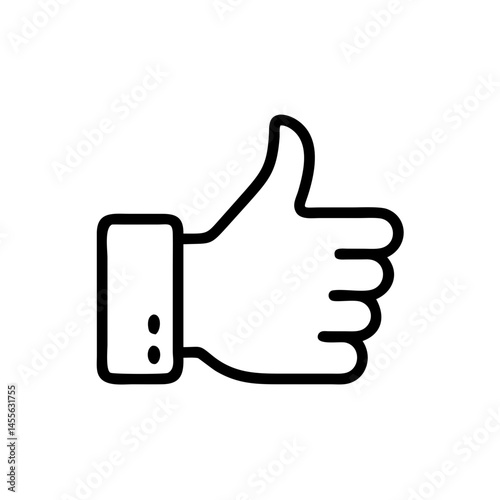 Thumbs Up Approval Gesture Icon Design