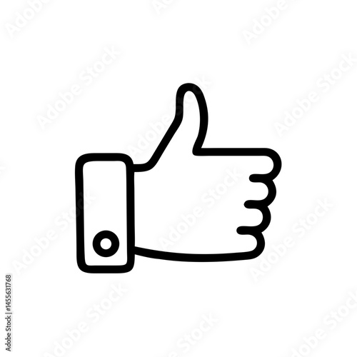 Thumbs Up Approval Gesture Icon Design