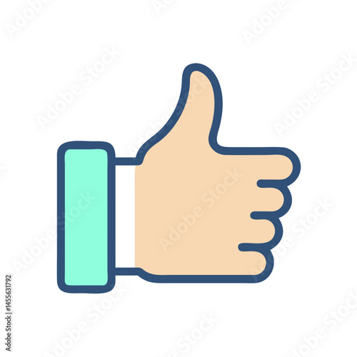 Thumbs Up Approval Gesture Icon Design