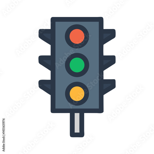 Traffic Light Signal Control Icon Design