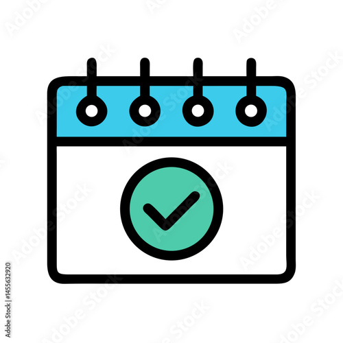 Voting Calendar Deadline Date Icon Design