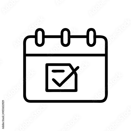 Voting Calendar Deadline Date Icon Design