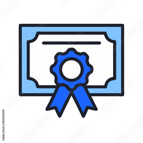 Voting Certificate Ribbon Award Icon Design