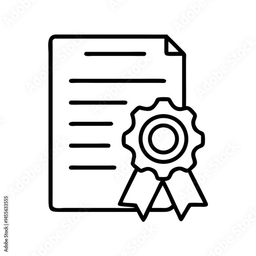 Voting Certificate Ribbon Award Icon Design