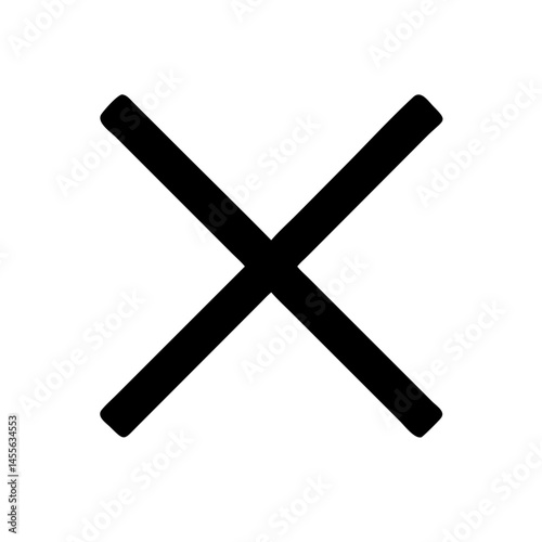 Voting Crossed Ballot Sign Icon Design