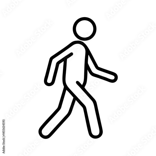 Walking Pedestrian Person Silhouette Icon Design