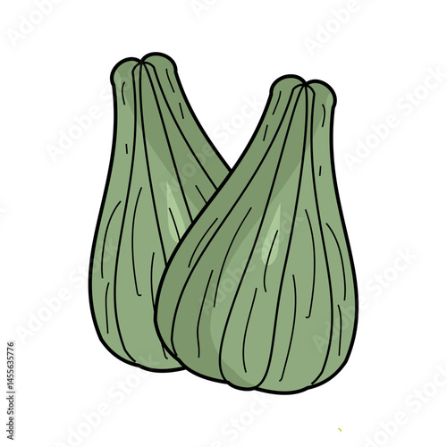 svg illustration of asian tropical fruits