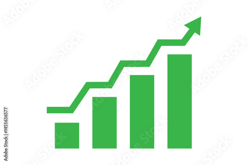 Set growth graphs charts line icons set. Chart sign and symbol. diagram icon. Business graph icon. Vector illustrator