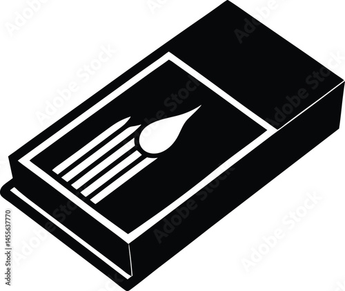 open matchbook on white background  