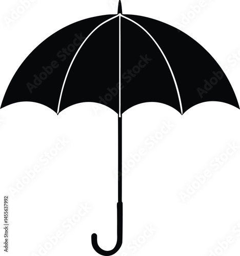 open umbrella on white background 
