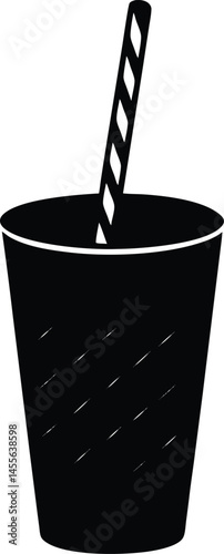 paper straw on white background  .eps