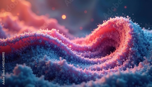 Subtle swirling organic forms create endless loop , light, continuous