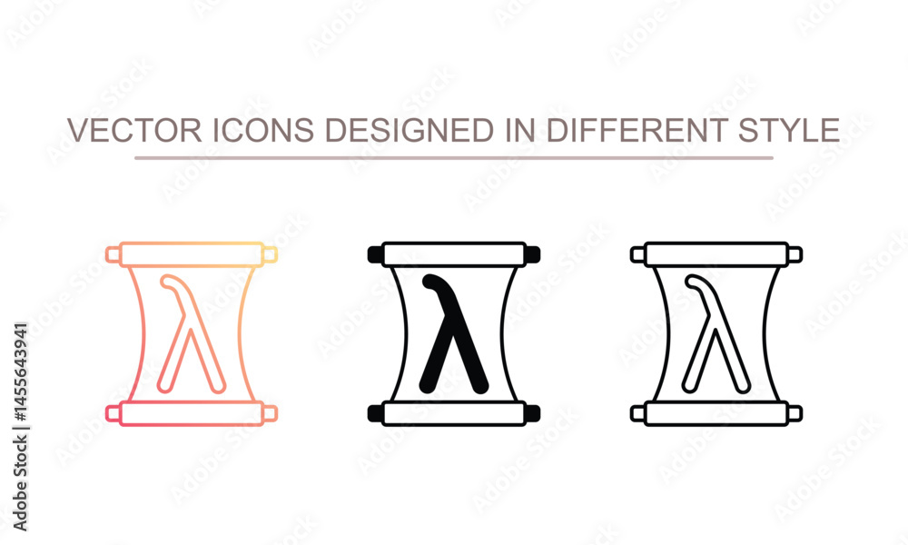 Lambda icon design with white background stock illustration Lambda icon design with white background stock illustration