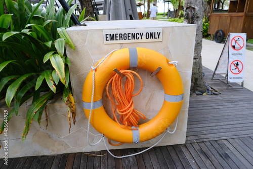 life guard buoy on the sea