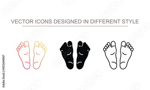 Foot icon design with white background stock illustration