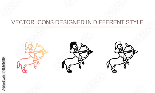 Centaur icon design with white background stock illustration