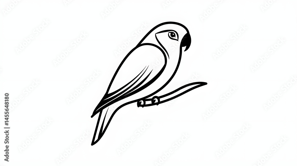 Obraz premium A sleek and elegant line art illustration of a small p