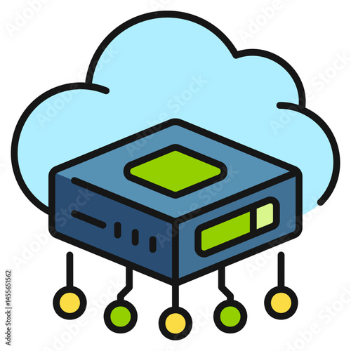 Cloud Computing Filled line Icon