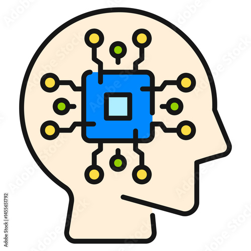 Machine Learning Filled line Icon