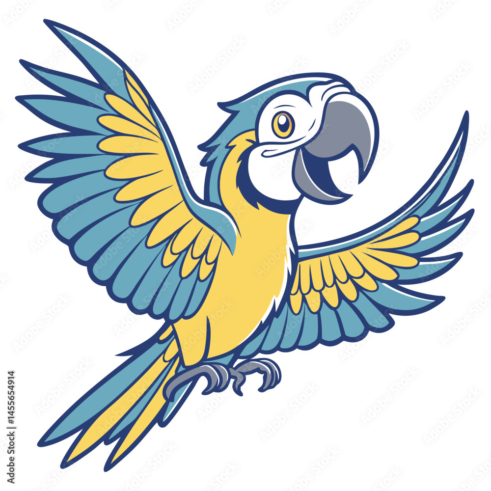 Naklejka premium Bird Mascot Illustration Adobe Illustrator Artwork