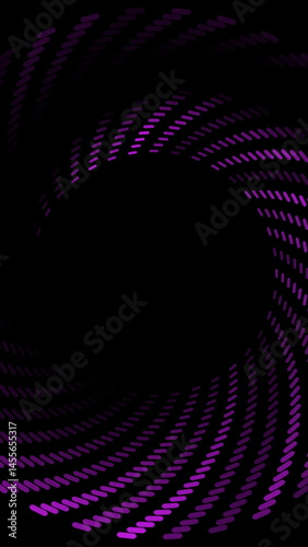 Dark violet circular and spiral dotted lines abstract tech geometric background