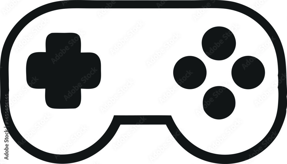 Single Video Game Controller Icon Colorful, Modern Design for App or Website Single Video Game Controller Icon Colorful, Modern Design for App or Website