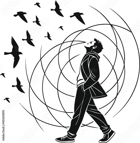 silhouette of a man