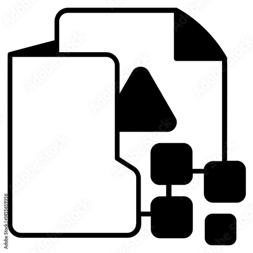 Document Digital black Fill Icon