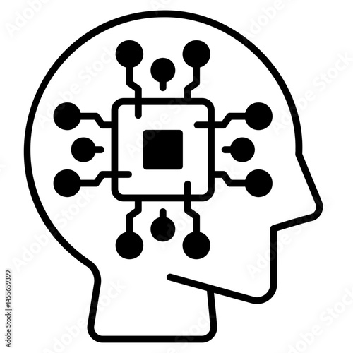 Machine Learning black Fill Icon