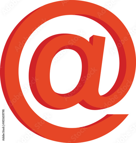 Vector illustration of "at the @ sign" icon
