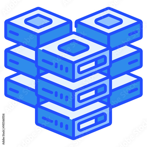 Big data Blue Icon