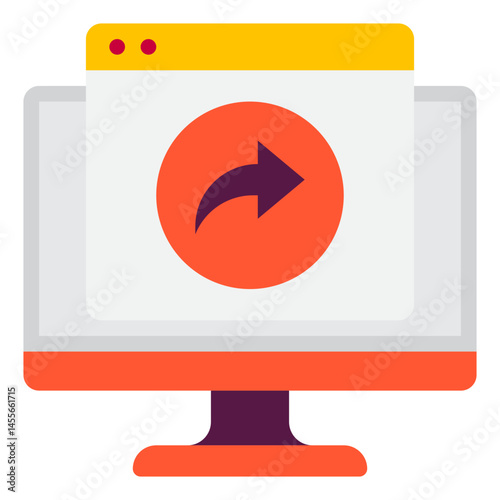 Browser with Redirect Icon