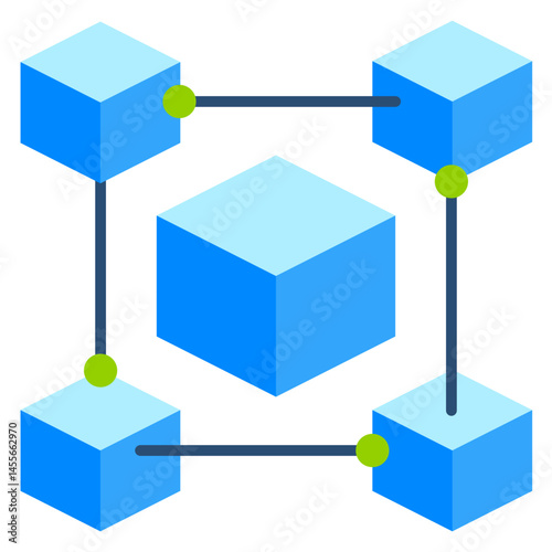 Blockchain Flat Vector