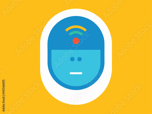 Airplane Wifi Connection Icon Illustration